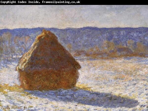 Claude Monet Haystack in the Snwo,Morning